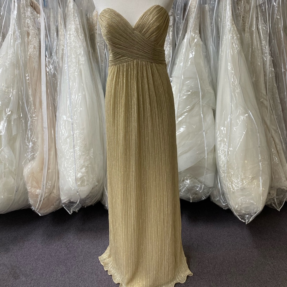 Allure Bridals Gold strapless dress